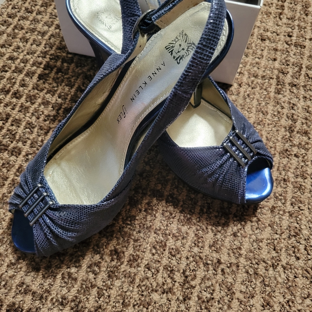 Anne Klein Slingback Shoes, Navy